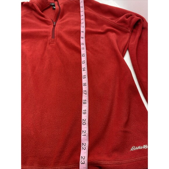 Eddie Bauer Women’s 1/4 Zip Fleece Pullover - Size Large - Red Outdoors Running - Picture 5 of 6